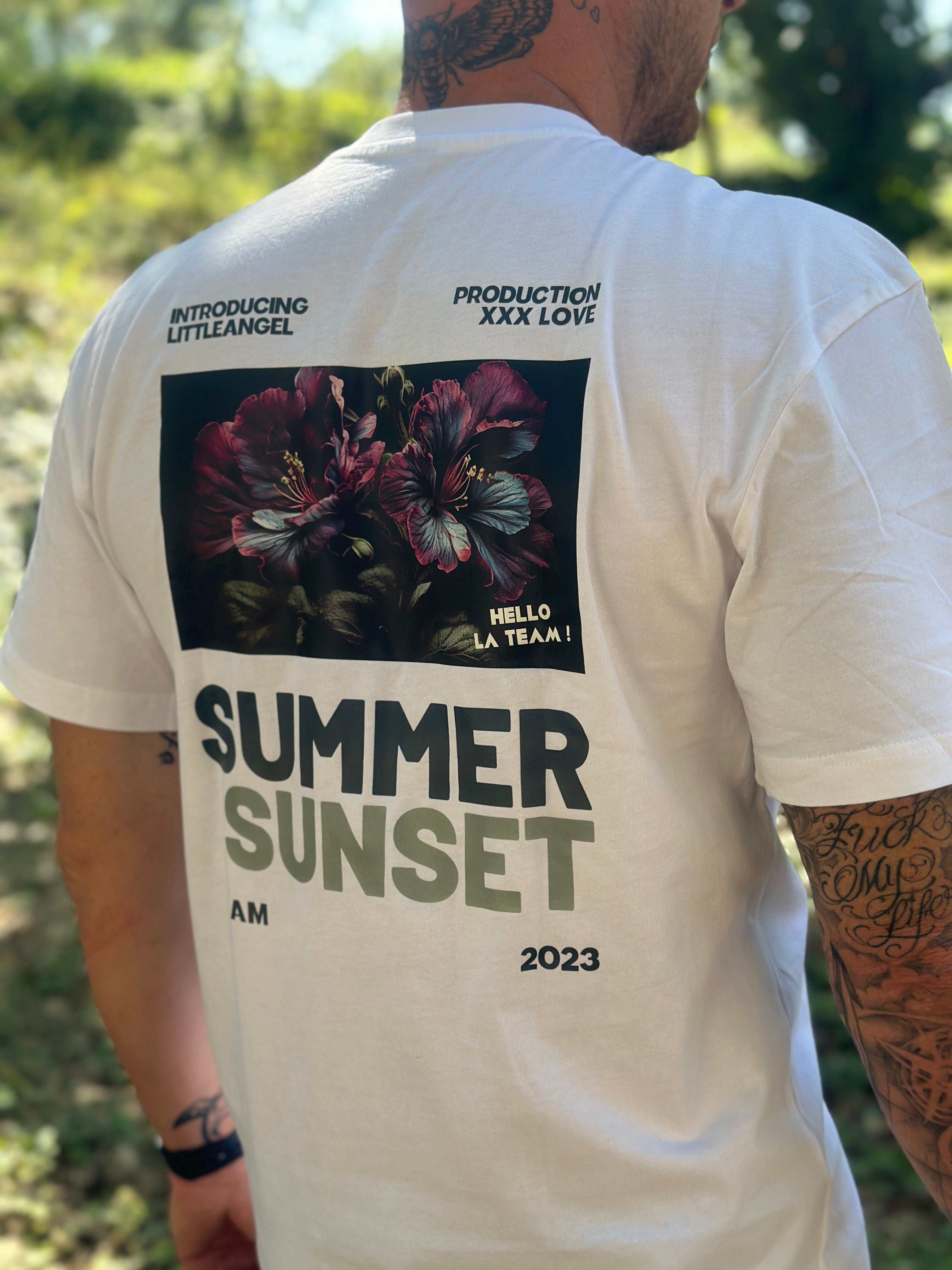 Tee-Shirt Over Size Blanc SUMMER SUNSET