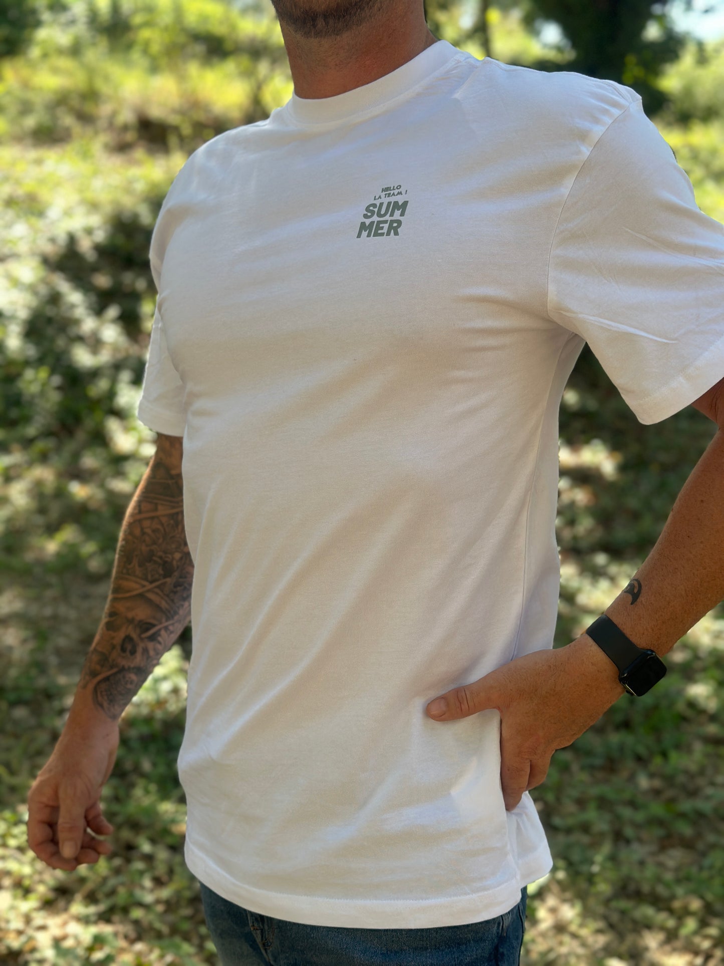 Tee-Shirt Over Size Blanc SUMMER SUNSET