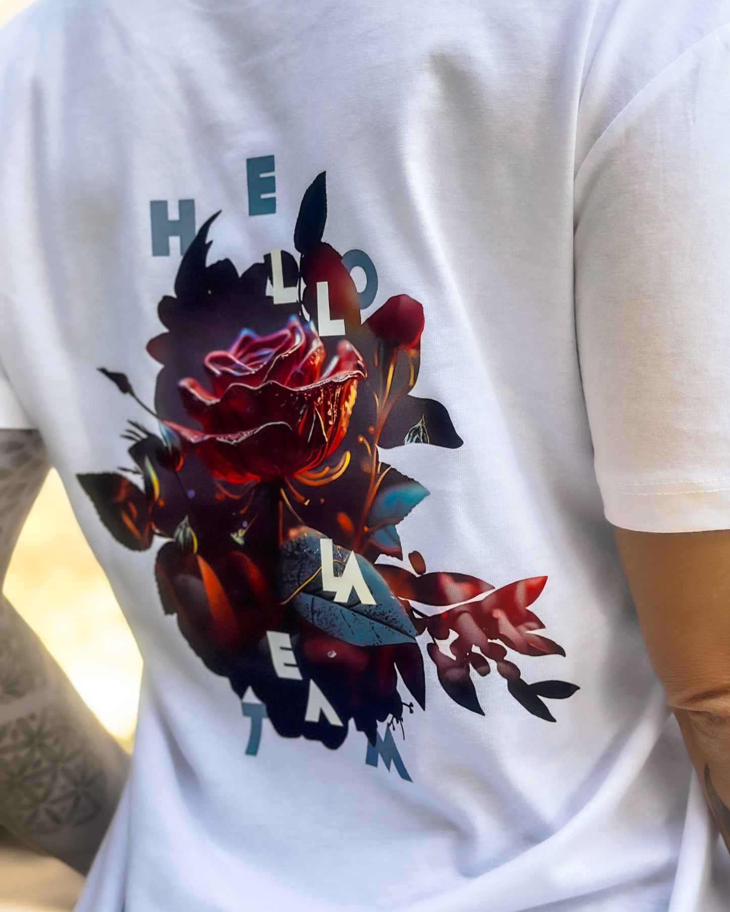 Tee-shirt Blanc flower