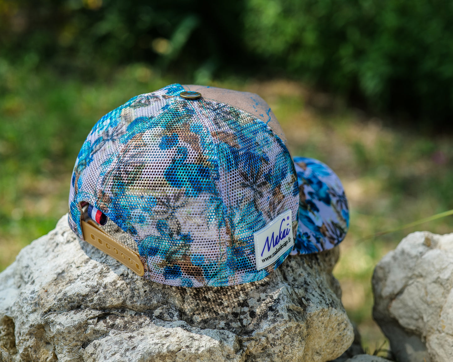 Casquette Collector Bleue Beige HELLO LA TEAM !