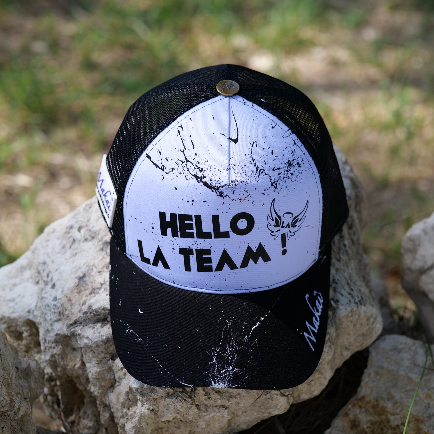Casquette Collector Noir & Blanche HELLO LA TEAM !