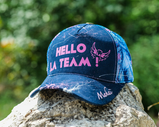 Casquette Collector Rose Bleue HELLO LA TEAM !