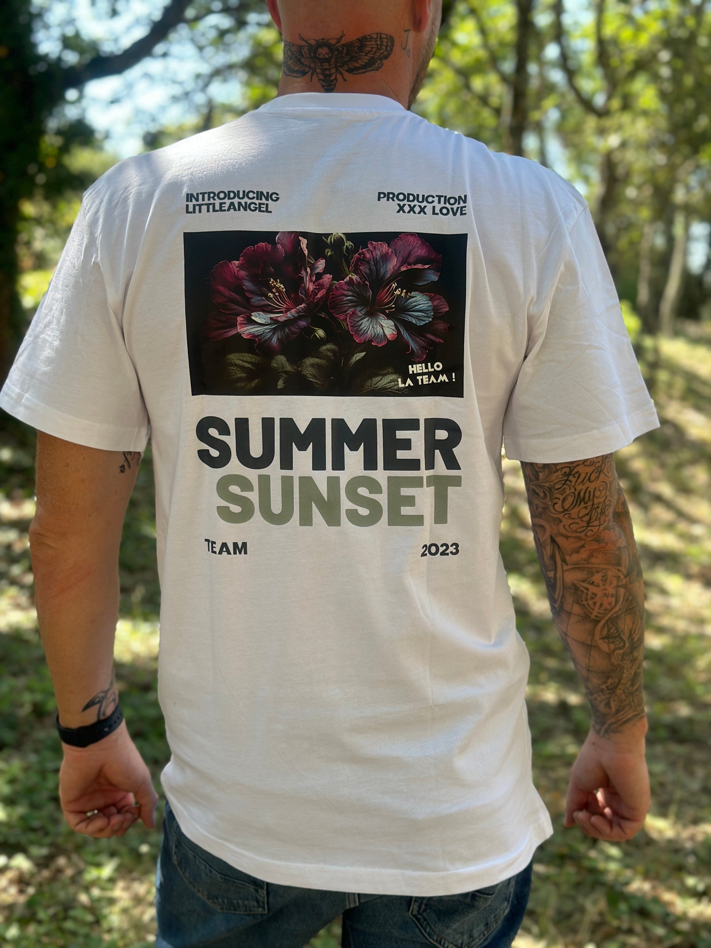 Tee-Shirt Over Size Blanc SUMMER SUNSET