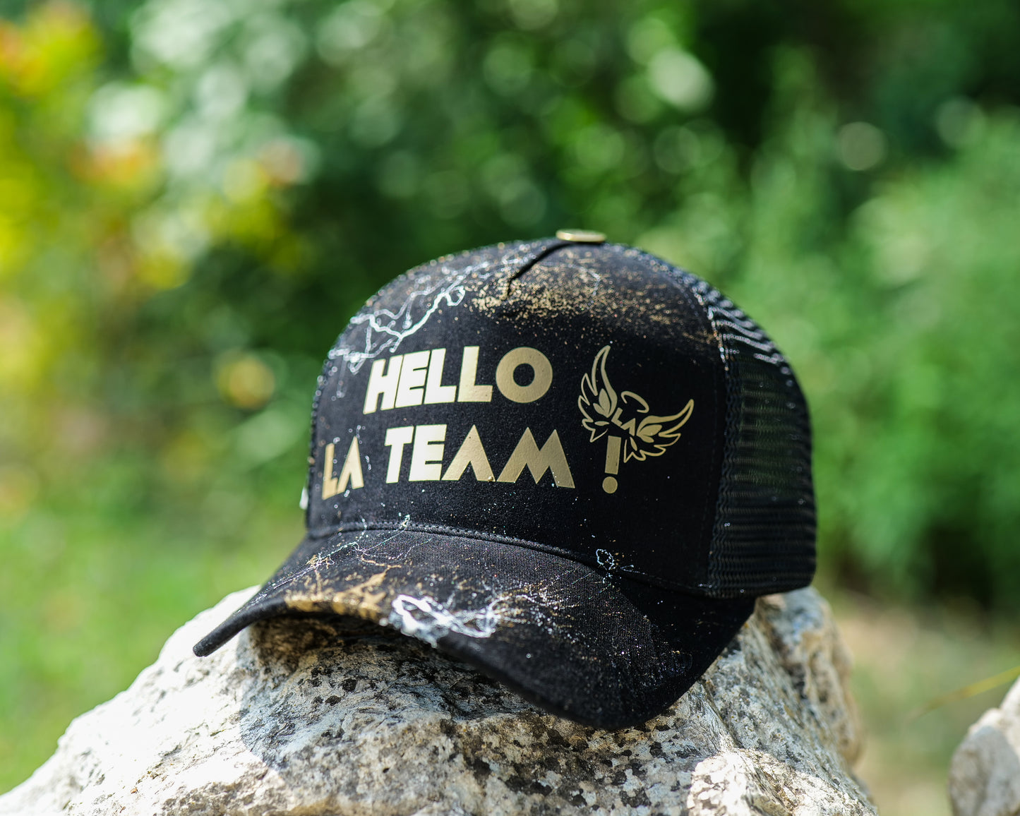 Casquette Collector Or Noir HELLO LA TEAM !