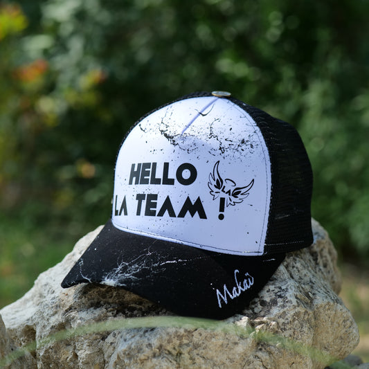 Casquette Collector Noir & Blanche HELLO LA TEAM !